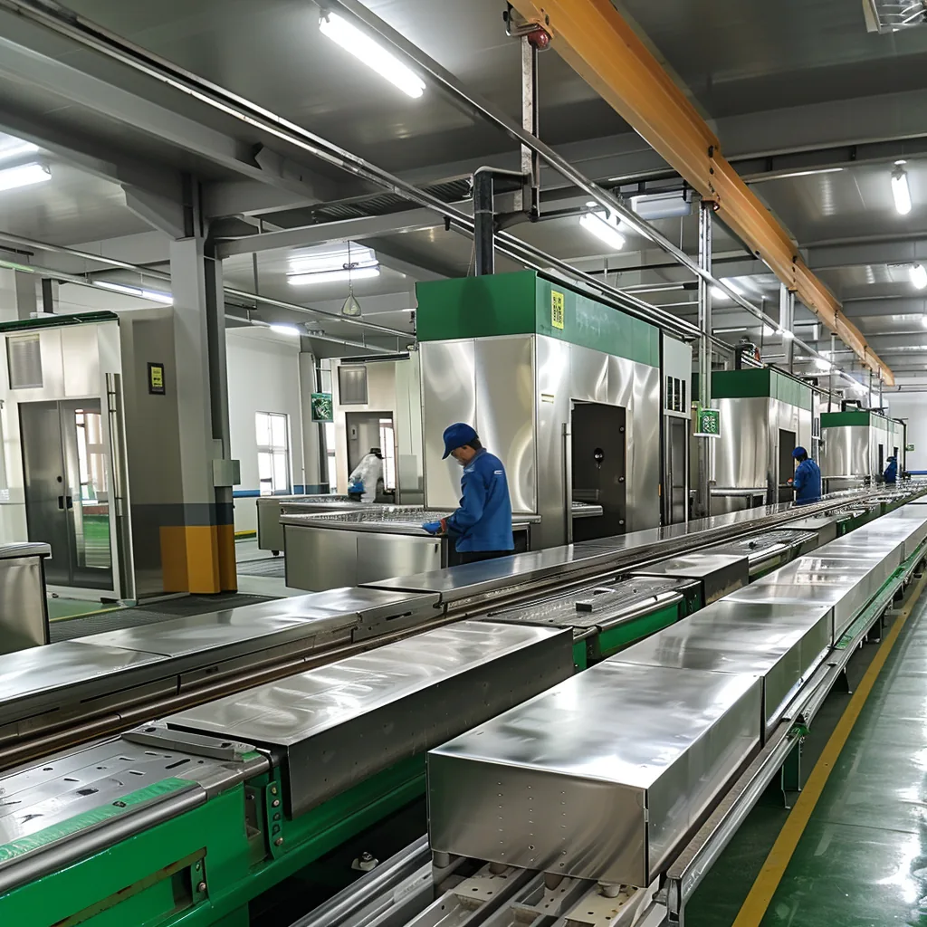 HND Fireplace factory production and packing line