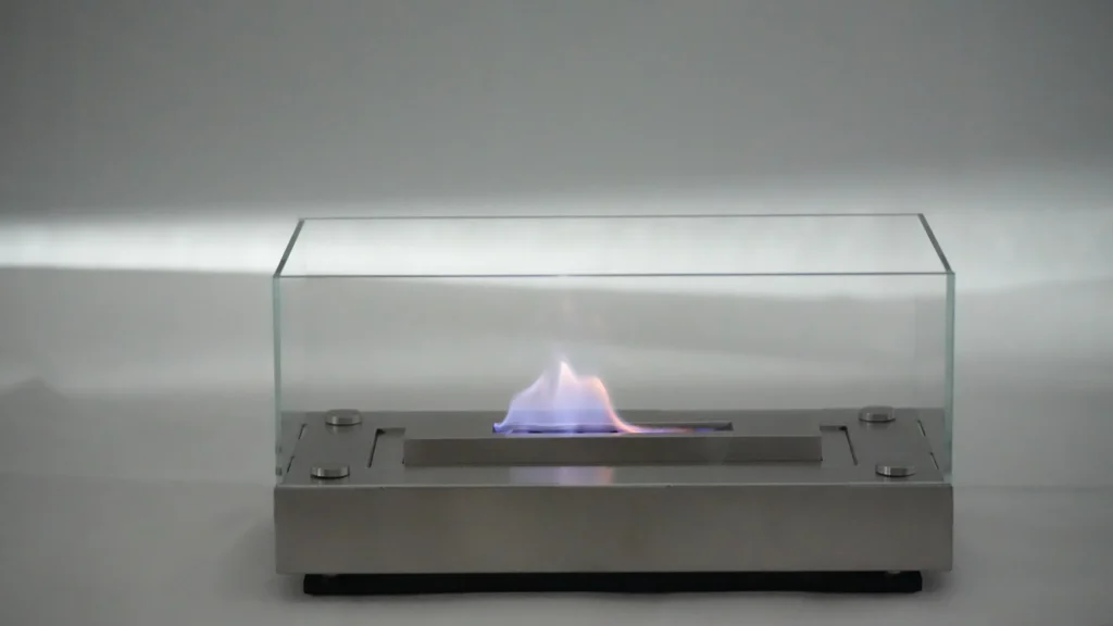 Tabletop ethanol fireplace product, burner, accessory or packaging detail