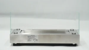 Front view of a rectangular tabletop ethanol fireplace sample