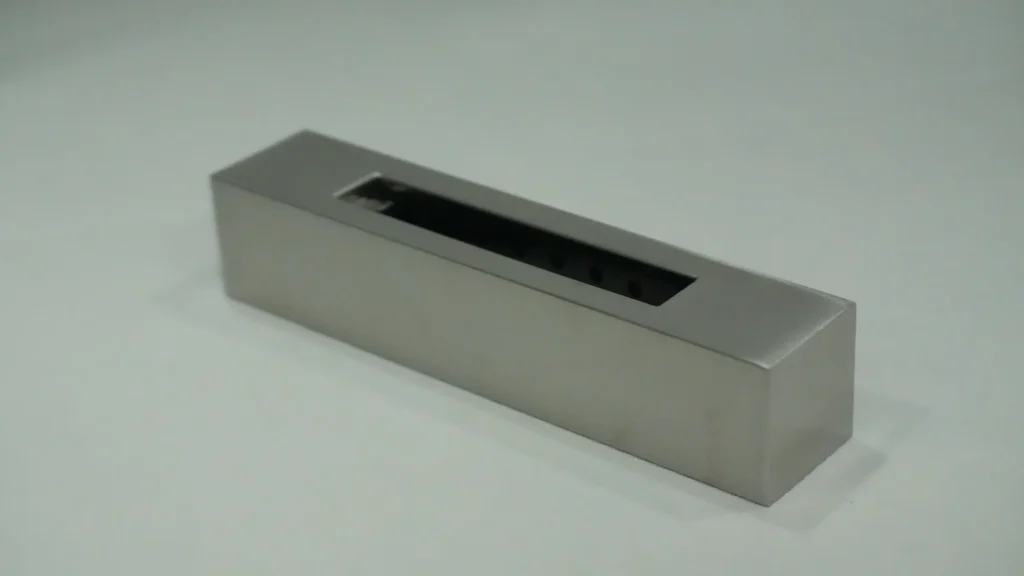 Rectangular stainless steel ethanol burner component